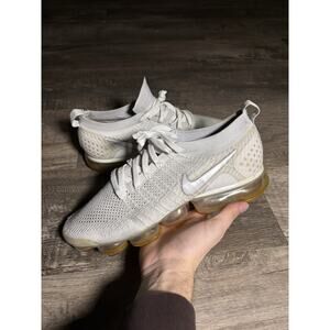 Nike Air VaporMax Flyknit 2 white and Vast Grey 942842-105 Size 12